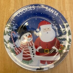 Cookies for Santa 8 inch Christmas plate. Microwave & dishwasher safe. NWT
